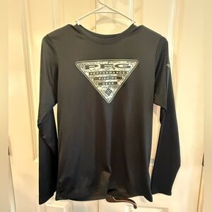 Columbia PFG Long Sleeve Performance Fishing Shirt Youth L 14/16 Black